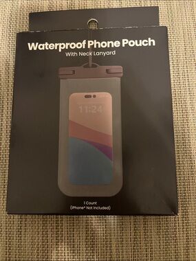 Source Unknown Waterproof Phone Pouch with Mint Green Top and Clear Body
